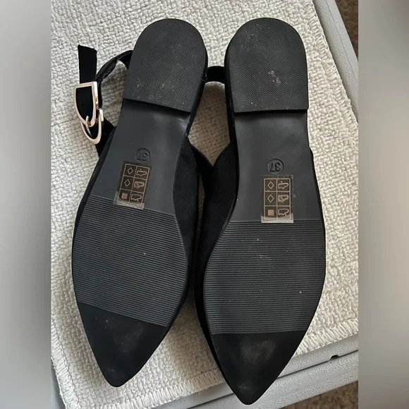London Revel Slingback Pointed Toe Flats (ASOS) NWOT - Picture 2 of 4